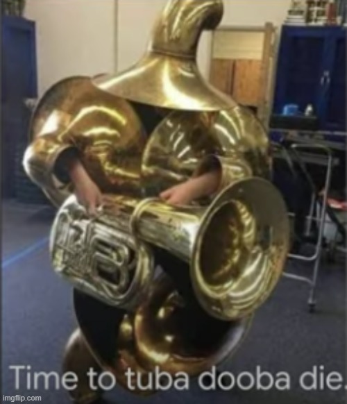 Time To Tuba Dooba Die | image tagged in time to tuba dooba die | made w/ Imgflip meme maker