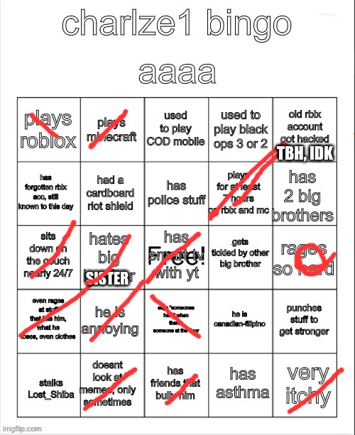 Roblox Doors Bingo Card