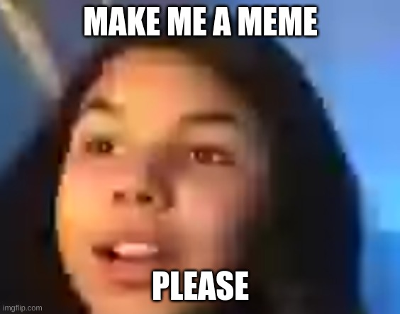 make this a meme | MAKE ME A MEME; PLEASE | image tagged in sister | made w/ Imgflip meme maker