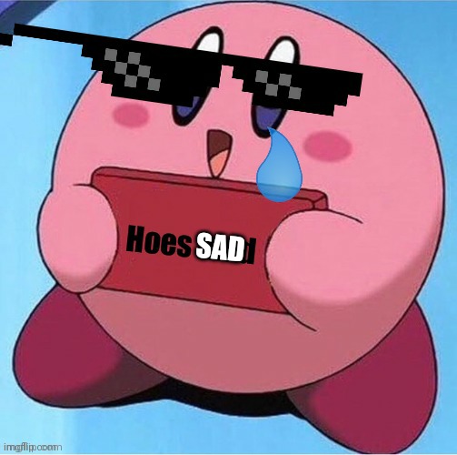 Kirby hoes mad | SAD | image tagged in kirby hoes mad | made w/ Imgflip meme maker