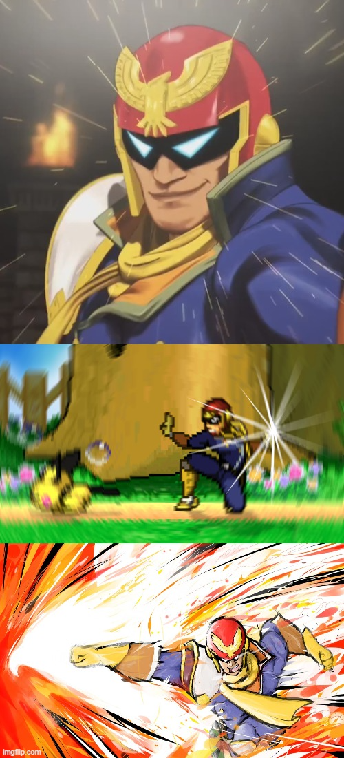 High Quality falcon punch Blank Meme Template