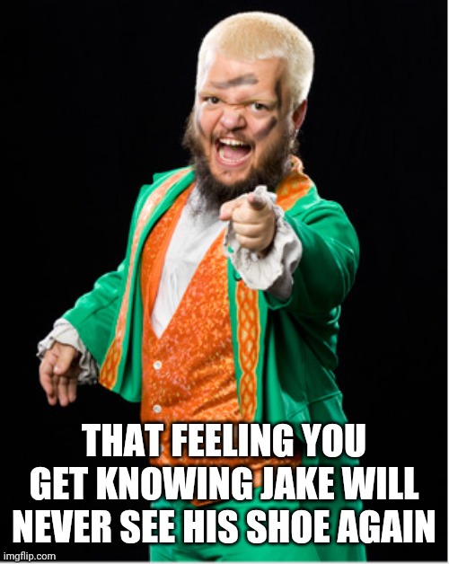 Hornswoggle shoe thief | THAT FEELING YOU GET KNOWING JAKE WILL NEVER SEE HIS SHOE AGAIN | image tagged in memes | made w/ Imgflip meme maker