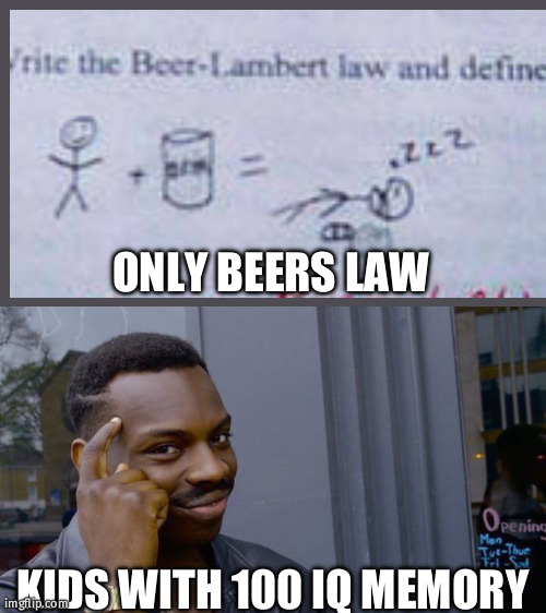 Wrong answer but write properly | ONLY BEERS LAW; KIDS WITH 100 IQ MEMORY | image tagged in memes,roll safe think about it | made w/ Imgflip meme maker