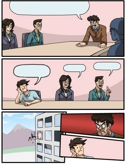 High Quality Boardroom Meeting Suggestions RTL Blank Meme Template