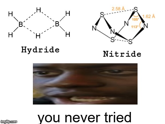 damm boi... | you never tried | image tagged in hydride nitride | made w/ Imgflip meme maker