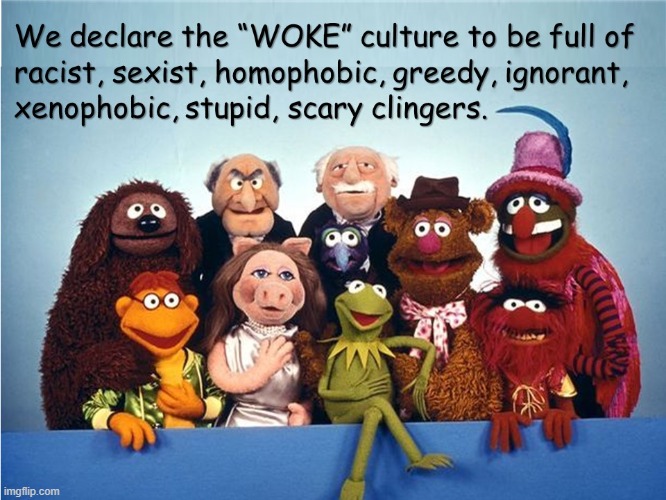 Muppets vs "Woke" Culture | image tagged in the muppets,woke culture,cancel culture,liberals,progressivies | made w/ Imgflip meme maker