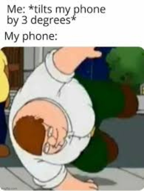 does anyone elses phone do this | image tagged in family guy,phone,peter griffin,memes,rotate | made w/ Imgflip meme maker