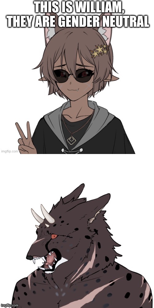 They are also a type of werewolf | THIS IS WILLIAM, THEY ARE GENDER NEUTRAL | made w/ Imgflip meme maker