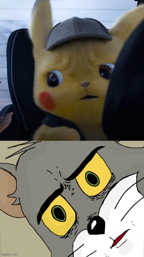 image tagged in unsettled detective pikachu,memes,unsettled tom | made w/ Imgflip meme maker