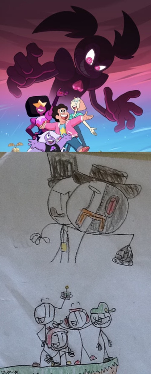 Some Steven Universe thing I made | image tagged in steven universe the movie poster,henry stickmin,steven universe,drawings,memes,henry | made w/ Imgflip meme maker