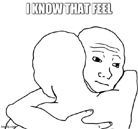I Know That Feel Bro Meme | I KNOW THAT FEEL | image tagged in memes,i know that feel bro | made w/ Imgflip meme maker