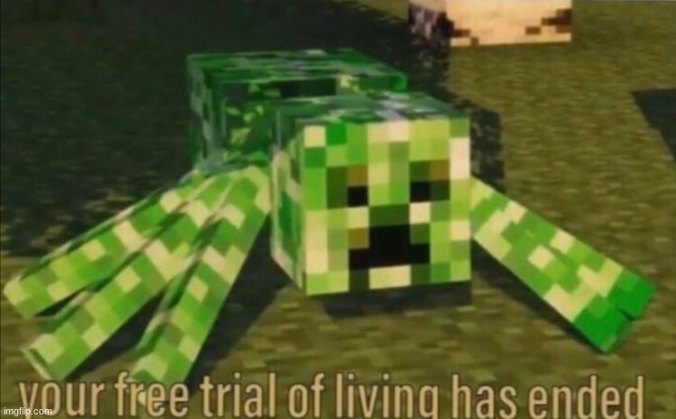 Your Free Trial of Living Has Ended | image tagged in your free trial of living has ended | made w/ Imgflip meme maker