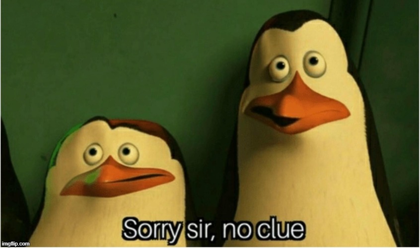 sorry sir no clue | image tagged in sorry sir no clue | made w/ Imgflip meme maker