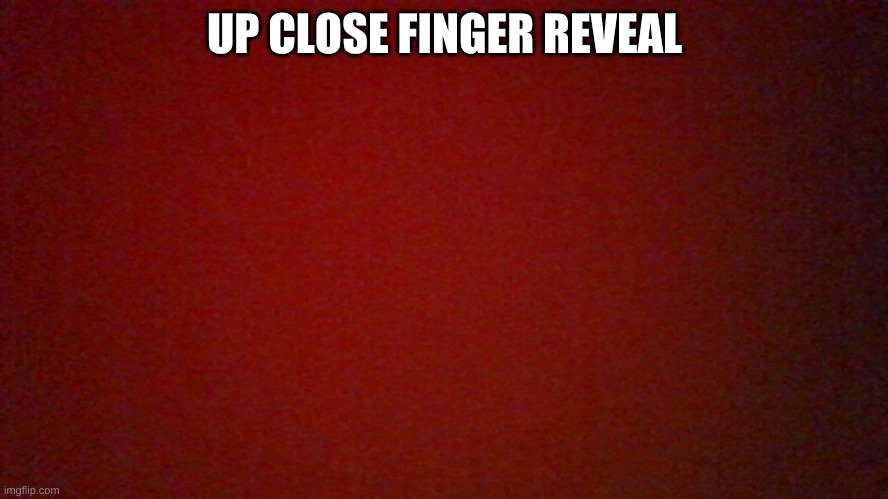 UP CLOSE FINGER REVEAL | made w/ Imgflip meme maker