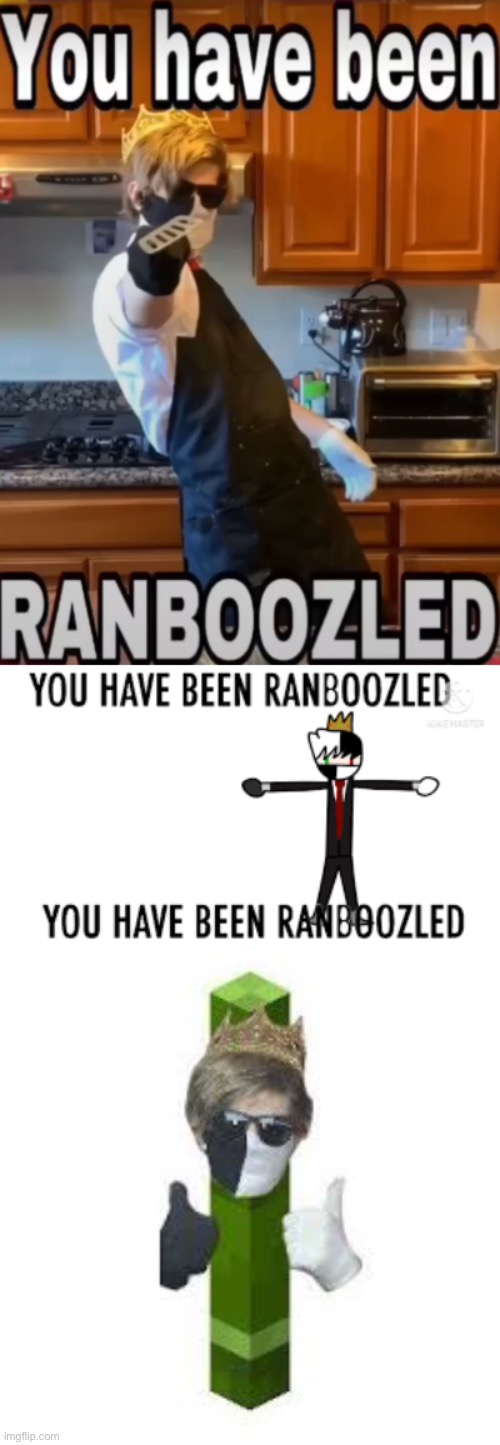 I couldn’t find Bazooka_tooka’s template so I had to improvise but the one on the bottom credit to him :> | image tagged in you have been ranboozled | made w/ Imgflip meme maker