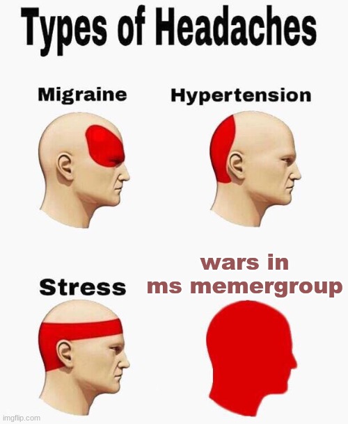 “No Seriously You Guys Suck“ | wars in ms memergroup | image tagged in headaches,wars suck | made w/ Imgflip meme maker