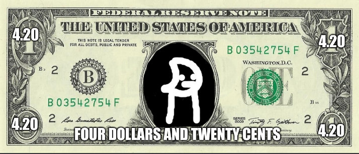 High Quality $4.20 bill Blank Meme Template