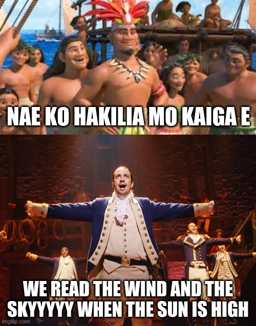 Moamilton | NAE KO HAKILIA MO KAIGA E; WE READ THE WIND AND THE SKYYYYY WHEN THE SUN IS HIGH | image tagged in alexander hamilton | made w/ Imgflip meme maker
