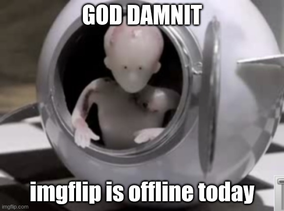 Ruler of everything meme | GOD DAMNIT; imgflip is offline today | image tagged in imgflip | made w/ Imgflip meme maker