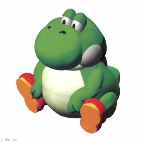 he's just sittin there | image tagged in big yoshi,enjoy | made w/ Imgflip meme maker
