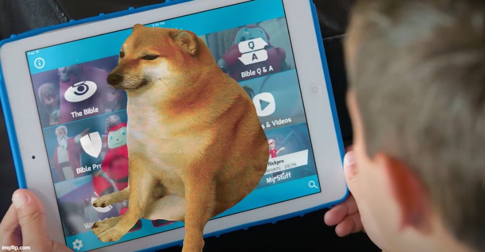 Cheems hijacked the iPad... lol.... | image tagged in cheems | made w/ Imgflip meme maker