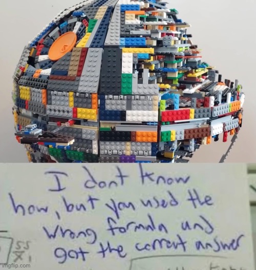 HOW | image tagged in death star,star wars,memes,lego | made w/ Imgflip meme maker