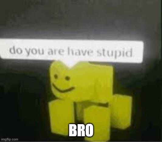 do you are have stupid | BRO | image tagged in do you are have stupid | made w/ Imgflip meme maker