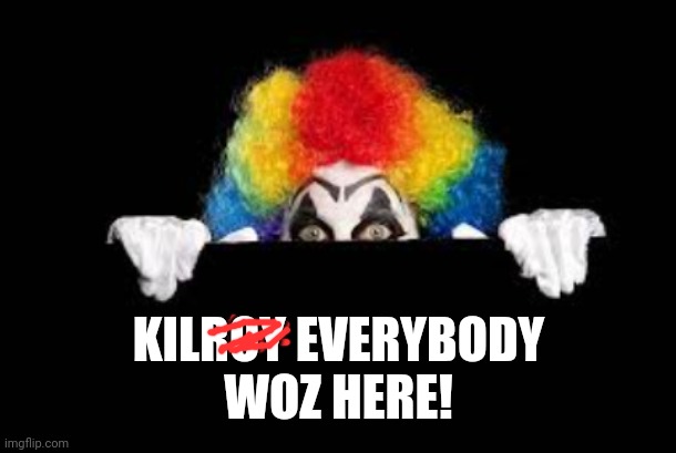 KILROY EVERYBODY
WOZ HERE! | image tagged in was it kilroy | made w/ Imgflip meme maker