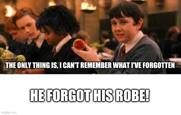 Potterheadsunite The Only Thing Is I Can T Remember What I Ve Forgotten Memes Gifs Imgflip