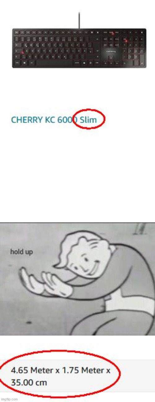 Slim, now extra large | image tagged in fallout hold up,extra large | made w/ Imgflip meme maker