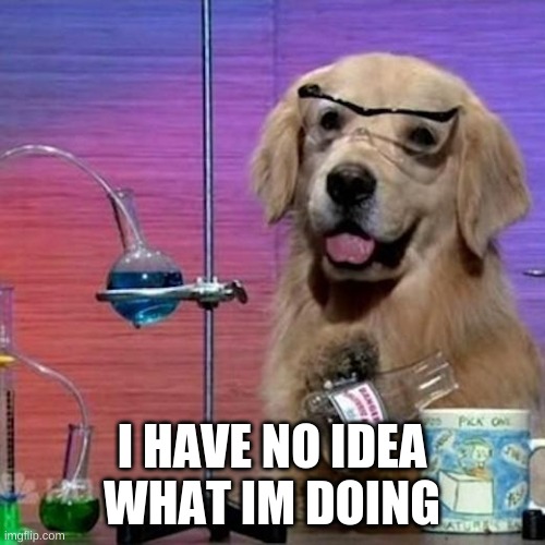 I Have No Idea What I Am Doing Dog Meme | I HAVE NO IDEA WHAT IM DOING | image tagged in memes,i have no idea what i am doing dog | made w/ Imgflip meme maker