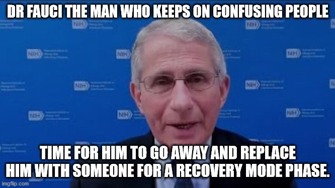Time to replace Dr Fauci | DR FAUCI THE MAN WHO KEEPS ON CONFUSING PEOPLE; TIME FOR HIM TO GO AWAY AND REPLACE HIM WITH SOMEONE FOR A RECOVERY MODE PHASE. | image tagged in dr fauci,doomguy,covid19,joe biden,it's time to stop | made w/ Imgflip meme maker