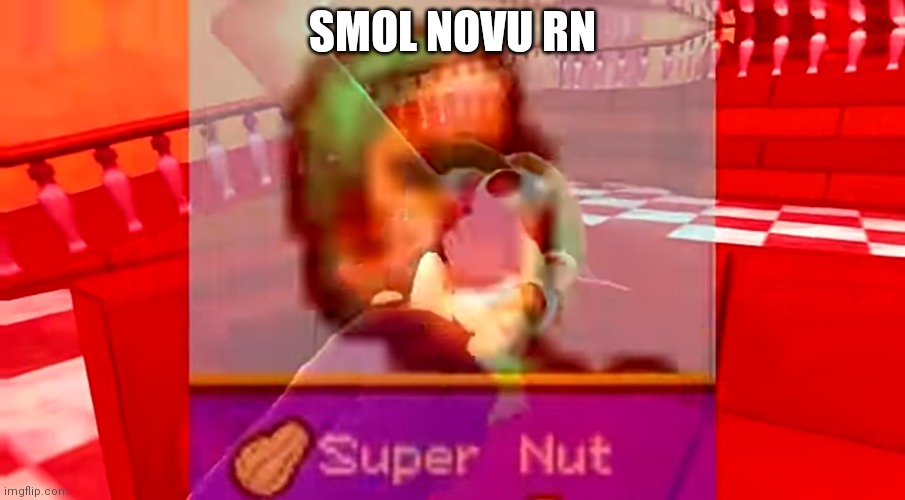 Super NUT | SMOL NOVU RN | image tagged in super nut | made w/ Imgflip meme maker