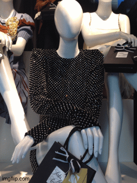 Little Black Bows | image tagged in fashion,window design,saks fifth avenue,brian einersen | made w/ Imgflip images-to-gif maker