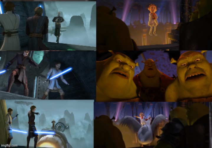 Now realize how similar they are | image tagged in star wars,shrek | made w/ Imgflip meme maker
