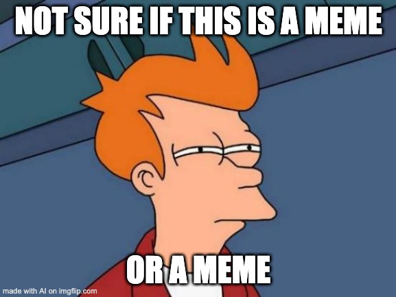 Is it what it is or what it is? | NOT SURE IF THIS IS A MEME; OR A MEME | image tagged in memes,futurama fry | made w/ Imgflip meme maker