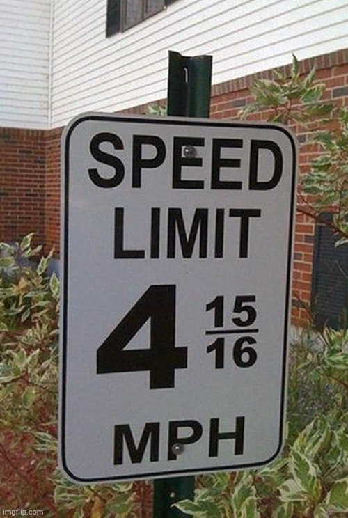 4 15/16th mph | image tagged in speed limit troll | made w/ Imgflip meme maker