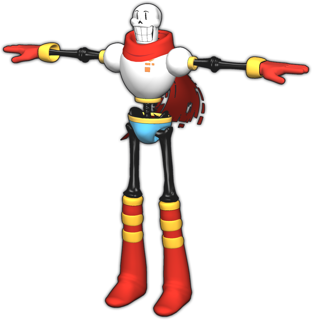 High Quality T-Posing Papyrus Blank Meme Template