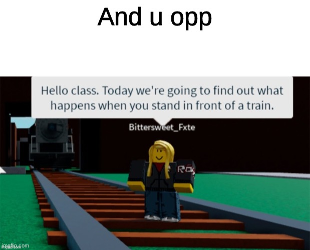 dumb roblox person | And u opp | image tagged in dumb roblox person | made w/ Imgflip meme maker