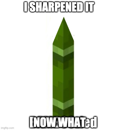 I SHARPENED IT; NOW WHAT | made w/ Imgflip meme maker