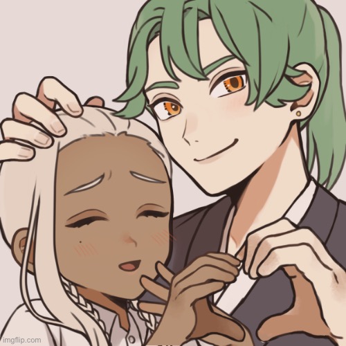 Non oc ships i ship part 1: twinjara! I encourage y’all to do this challenge. | image tagged in arms,made in picrew,ship | made w/ Imgflip meme maker