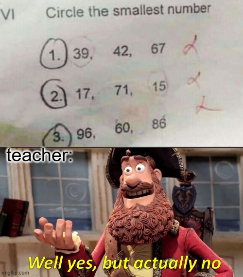 well, he's not wrong | teacher: | image tagged in memes,well yes but actually no | made w/ Imgflip meme maker