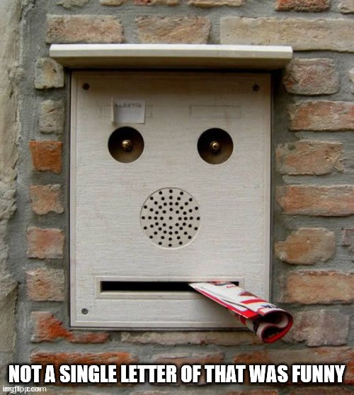 Not a single letter of that was funny | image tagged in not a single letter of that was funny | made w/ Imgflip meme maker