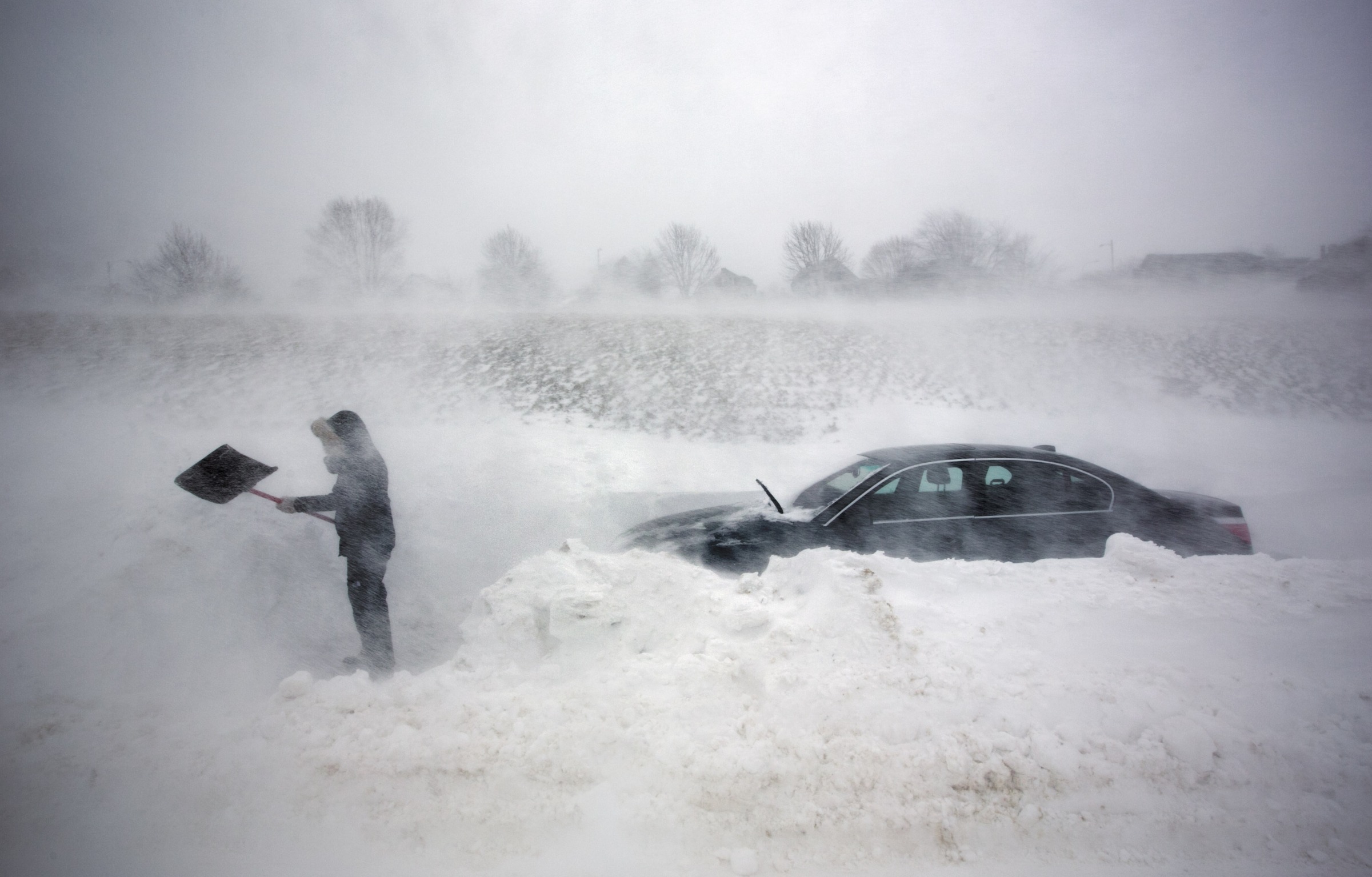 High Quality Brutal winter snow storm Blank Meme Template