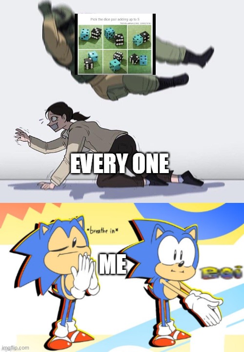 Y U CANT DO IT | EVERY ONE; ME | image tagged in hard stuff,sonic boi | made w/ Imgflip meme maker