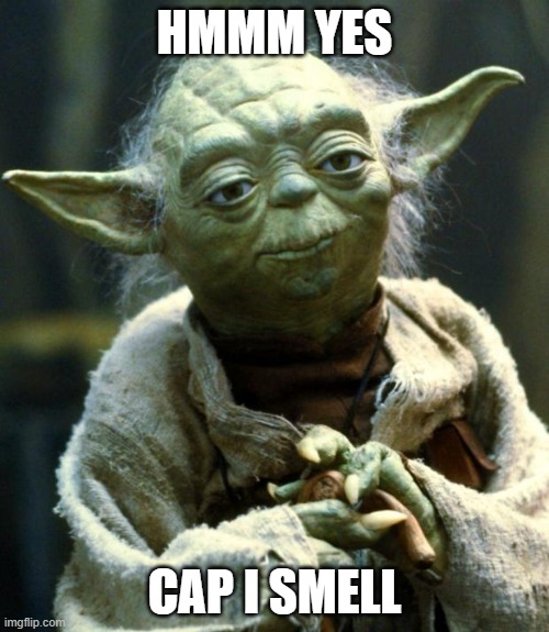 Star Wars Yoda Meme | HMMM YES; CAP I SMELL | image tagged in memes,star wars yoda | made w/ Imgflip meme maker