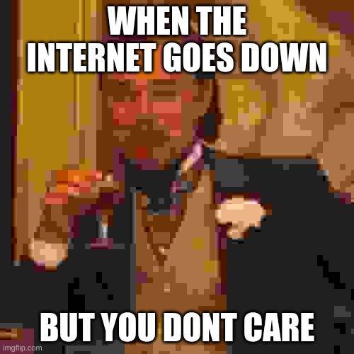 Laughing Leo | WHEN THE INTERNET GOES DOWN; BUT YOU DONT CARE | image tagged in memes,laughing leo,internet,lag | made w/ Imgflip meme maker