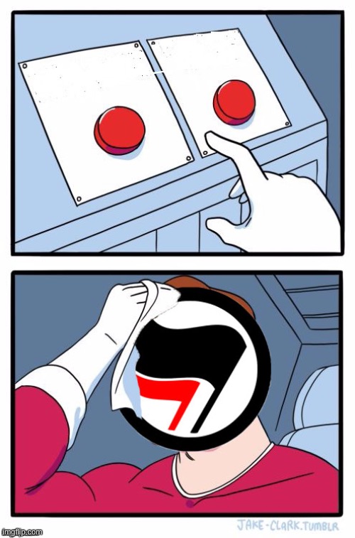 High Quality Antifa two buttons Blank Meme Template