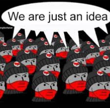 High Quality Antifa we are just an idea Blank Meme Template