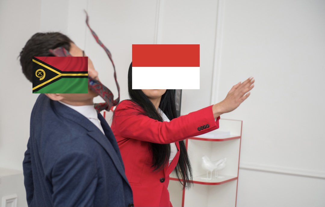 High Quality vanuatu vs indonesia Blank Meme Template
